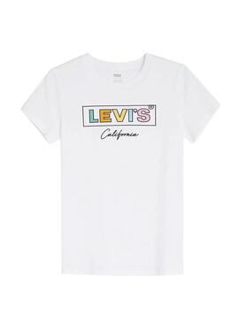 T-Shirt Levis Cali Box Blanc Femme