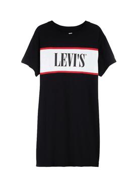 Robe Levis Serif Logo Noir Femme