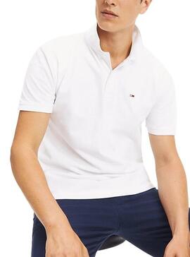 Polo Tommy Jeans Classic Solid Blanc Homme