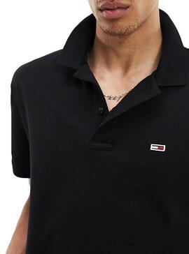 Polo Tommy Jeans Classic Solid Noir Homme