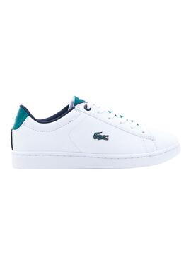 Baskets Lacoste Carnaby Evo Junior Blanc Garçon