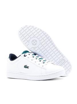 Baskets Lacoste Carnaby Evo Junior Blanc Garçon