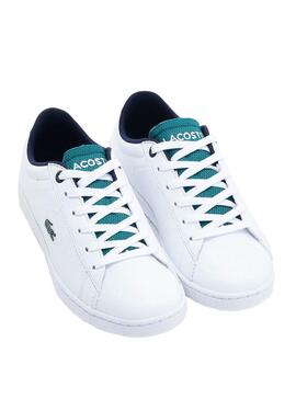 Baskets Lacoste Carnaby Evo Junior Blanc Garçon