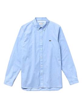 Chemise Lacoste Oxford Slim Bleu Pour Homme