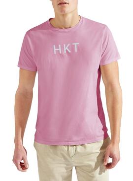 Camiseta Hackett Basic Rosa Hombre