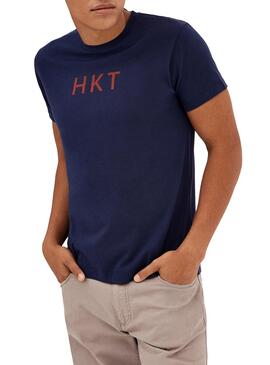 T-Shirt Hackett Basic Bleu pour Homme