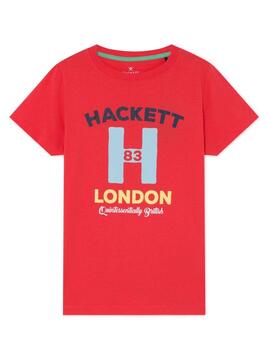 T-Shirt Hackett Logo H Rouge pour garçons