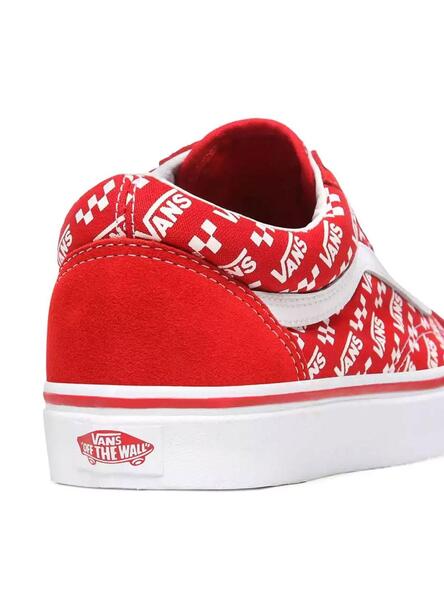 Racing Red Vans Era Vans Old Skool Rouge Junior Baskets Vans UY