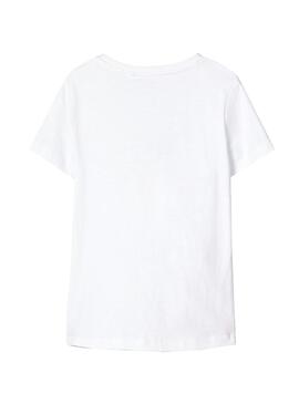 T-Shirt Name It Destiny Blanc pour fille