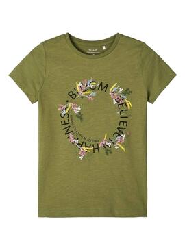 T-Shirt Name It Destiny Vert pour filles
