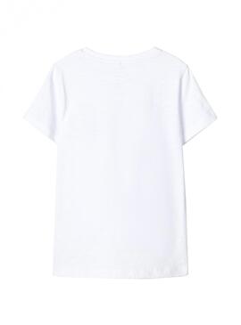 T-Shirt Dinette Name It Blanc pour fille