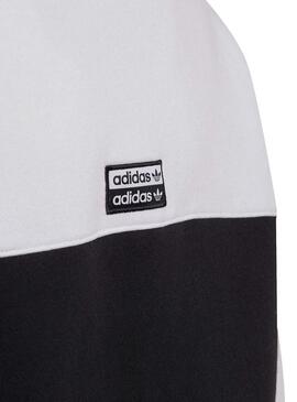 Sweat Adidas Crew Noir Blanc Pour Garçon