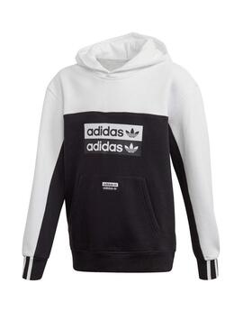 Sweat Adidas Hoodie Noir Blanc Garçon et Fille