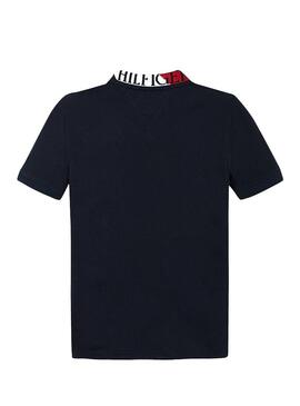 Polo Tommy Hilfiger Intarsia Blue Marin pour garçon