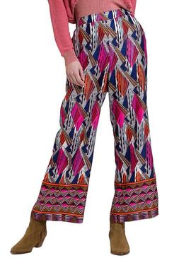 Pantalon multicolore Naf Naf Etnic pour femme