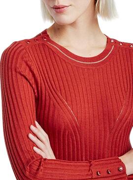 Pull Naf Naf Canale Rouge pour femme