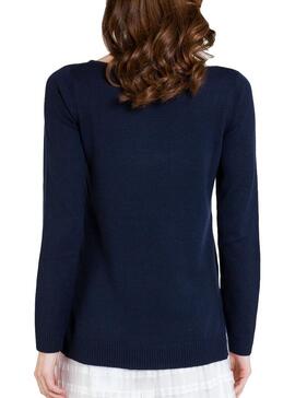 Pull Naf Naf Paris Bleu Marin pour Femme