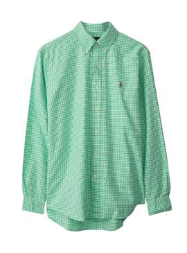 Chemise Polo Ralph Lauren Vichy Vert pour Homme