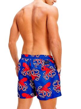 Slip de bain Tommy Hilfiger Octopus Blue pour Homme