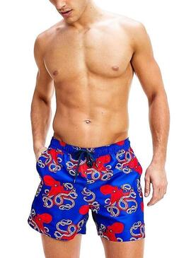 Slip de bain Tommy Hilfiger Octopus Blue pour Homme