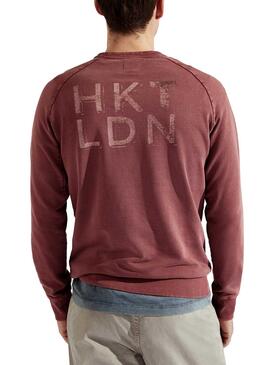 Sweat Hackett Dye Bordeaux pour Homme