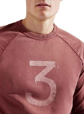 Sweat Hackett Dye Bordeaux pour Homme