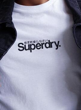 T-Shirt Superdry Core Essential Blanc Homme