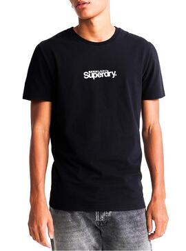 T-Shirt Superdry Core Logo Essential Noir Homme