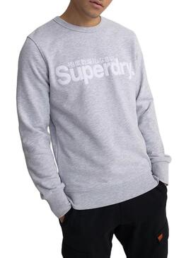 Sweat Superdry Core Logo Gris Homme