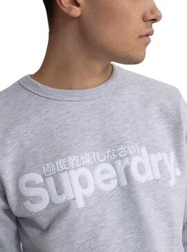 Sweat Superdry Core Logo Gris Homme