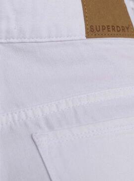 Jeans Superdry Wide Leg Blanc Femme