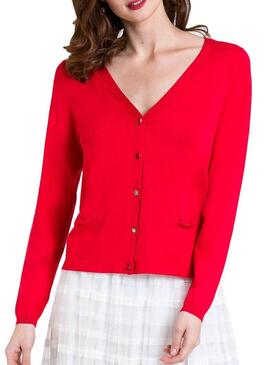 Veste Naf Naf Bright Buttons Red pour femme