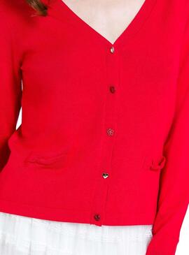 Veste Naf Naf Bright Buttons Red pour femme