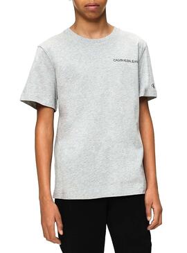 T-Shirt Calvin Klein Jeans Basic Gris pour garçon