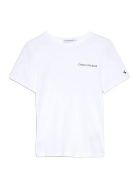 T-Shirt Calvin Klein Jeans Basic Blanc pour garçon