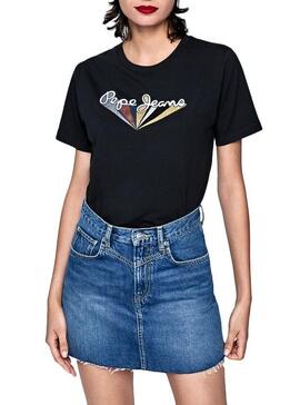 T-Shirt Pepe Jeans Brioni Noir pour Femme