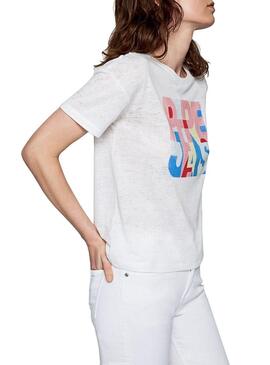 T-Shirt Pepe Jeans Brooke Blanc Femme