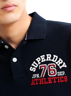 Polo Superdry Classic Superstate Bleu Homme
