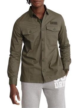 Chemise Superdry Core Military Patched Vert Hombre