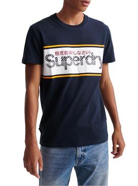 T-Shirt Superdry Core Logo Bleu Marin Homme