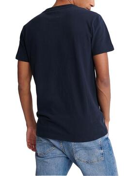 T-Shirt Superdry Core Logo Bleu Marin Homme