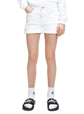 Short Calvin Klein Jeans Colored blanc pour fille
