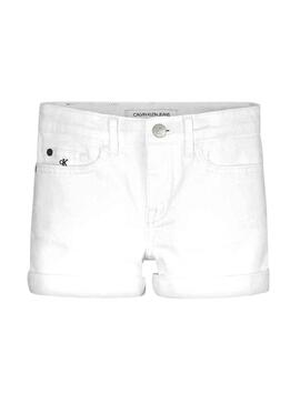 Short Calvin Klein Jeans Colored blanc pour fille
