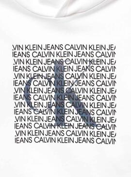 Sweat Jean Calvin Klein Iridescent Blanc Fille
