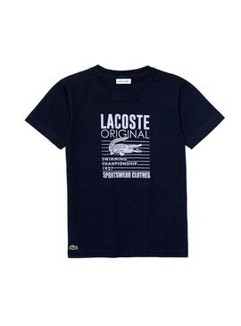 T-Shirt Lacoste Sports Bleu Marine pour garçon
