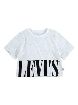 T-Shirt Levis Varsity Serif White pour fille