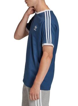 T-Shirt Adidas 3 Stripes Bleu pour Homme