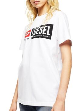 T-Shirt Diesel Diego Blanc pour homme et femme