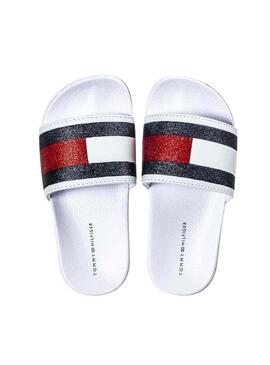 Sandales Tommy Hilfiger Flag Print Blanc Fille