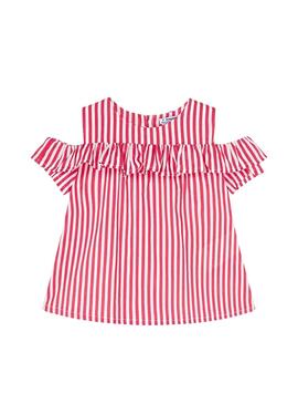 Blouse Mayoral Rayures Rouge pour Fille